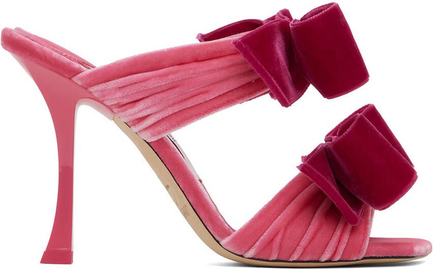 Jimmy Choo Pink Flaka Heeled Sandals - Picture 5
