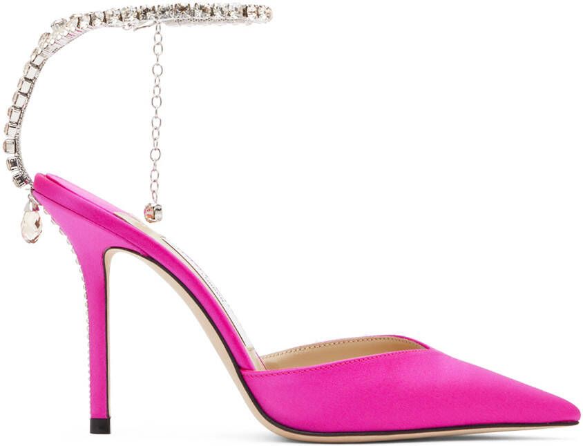 Jimmy Choo Pink Saeda 100 Heels - Picture 5