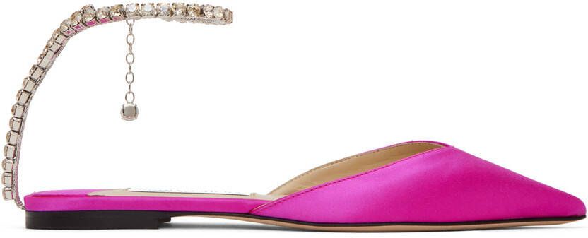 Jimmy Choo Saeda crystal-embellished pumps Pink - Picture 5