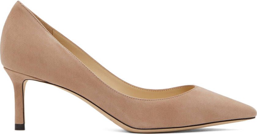 Jimmy Choo Pink Suede Romy 60 Heels - Picture 5