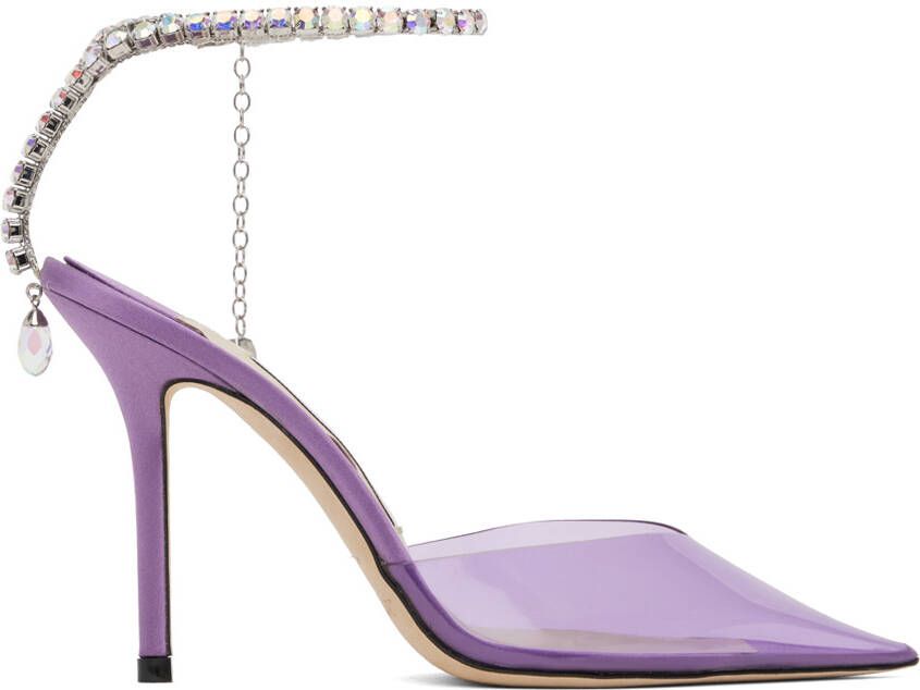 Jimmy Choo Purple Saeda 100 Heels