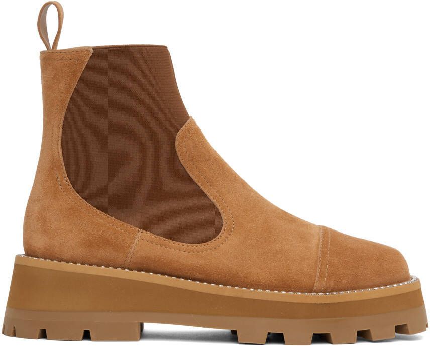 Jimmy Choo Tan Clayton Chelsea Boots - Picture 5