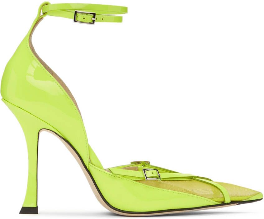 Jimmy Choo Yellow Mugler Edition Strap Pump Heels - Picture 5
