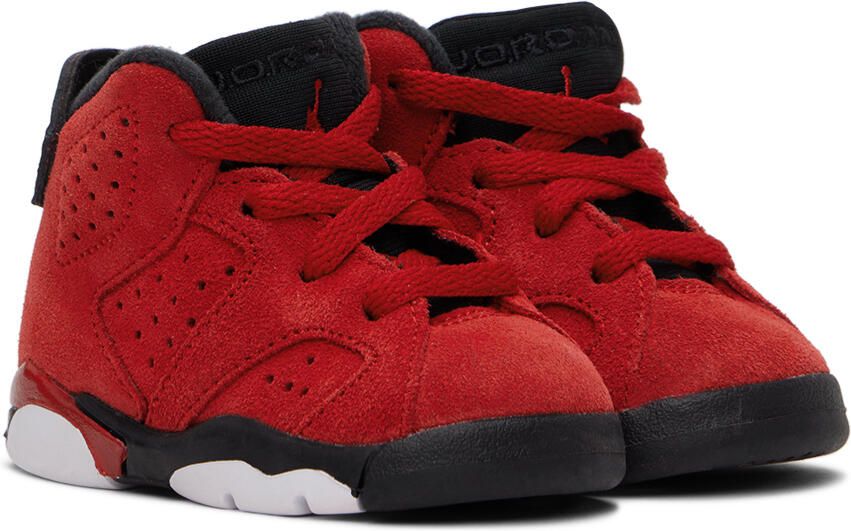 Nike Jordan Baby Red Air Jordan 6 Retro Sneakers - Picture 3