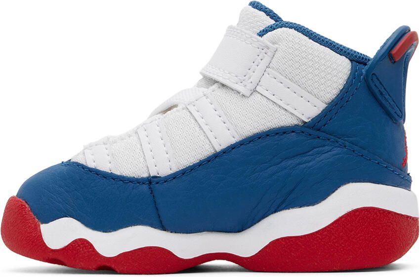 Nike Jordan Baby White & Blue Jordan 6 Rings Sneakers - Picture 2