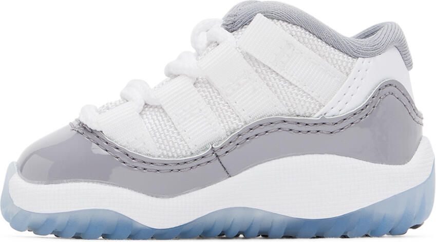 Nike Jordan Baby White & Gray Air Jordan 11 Retro Sneakers - Picture 3