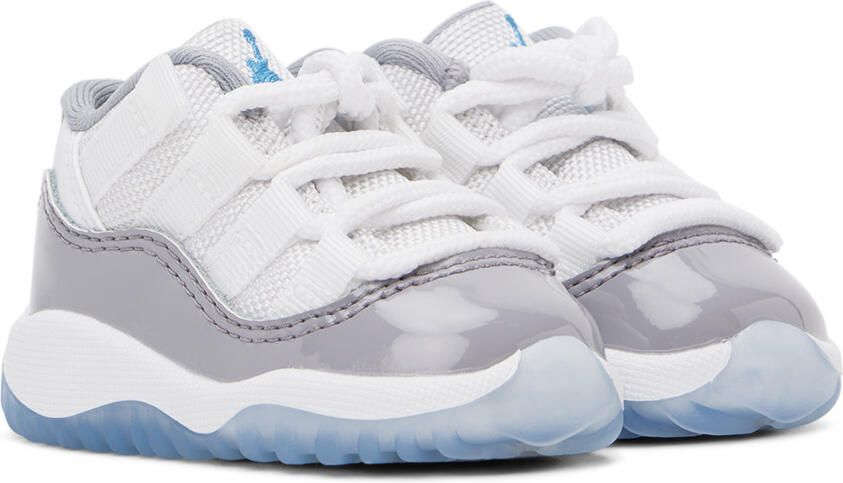 Nike Jordan Baby White & Gray Air Jordan 11 Retro Sneakers - Picture 2
