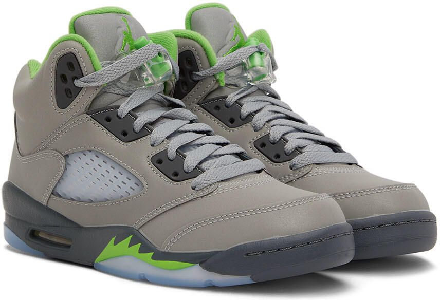 Nike Jordan Kids Gray Air Jordan 5 Retro Big Kids Sneakers - Picture 2
