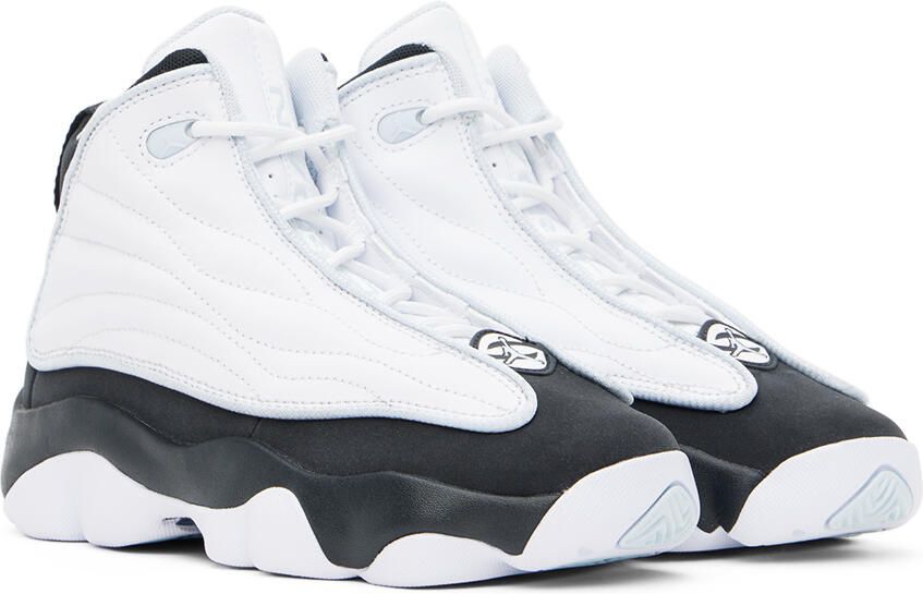 Nike Jordan Kids White & Black Jordan Pro Strong Big Kids Sneakers - Picture 2