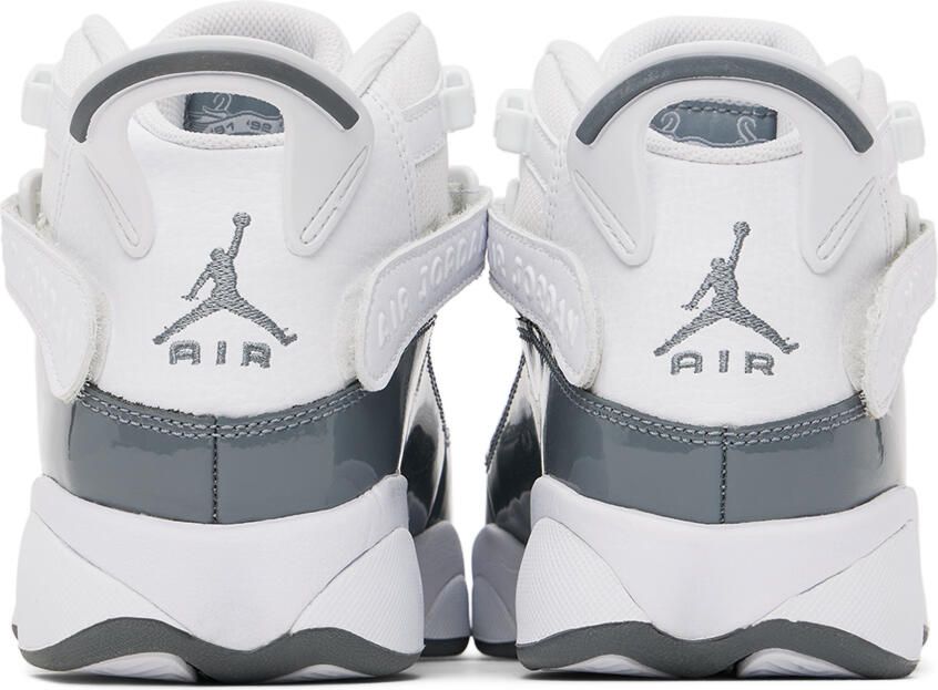 Nike Jordan Kids White & Gray Jordan 6 Rings Big Kids Sneakers