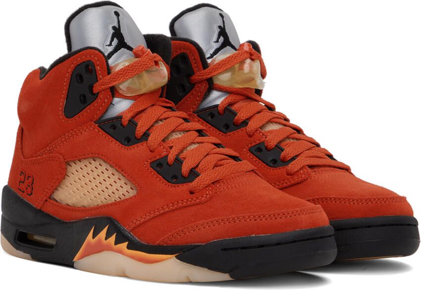 Nike Jordan Red Jordan 5 Retro Dunk on Mars Sneakers - Picture 2