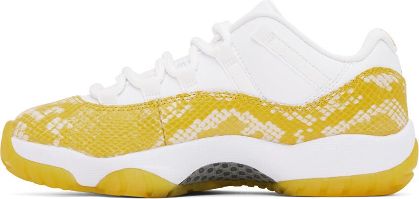 Nike Jordan White & Yellow Air Jordan 11 Retro Low Sneakers - Picture 3