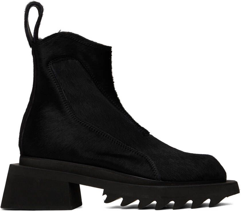 Julius Black Cow Hair Boots