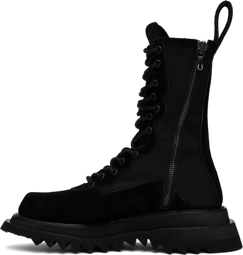 Julius Black Lace-Up Combat Boots