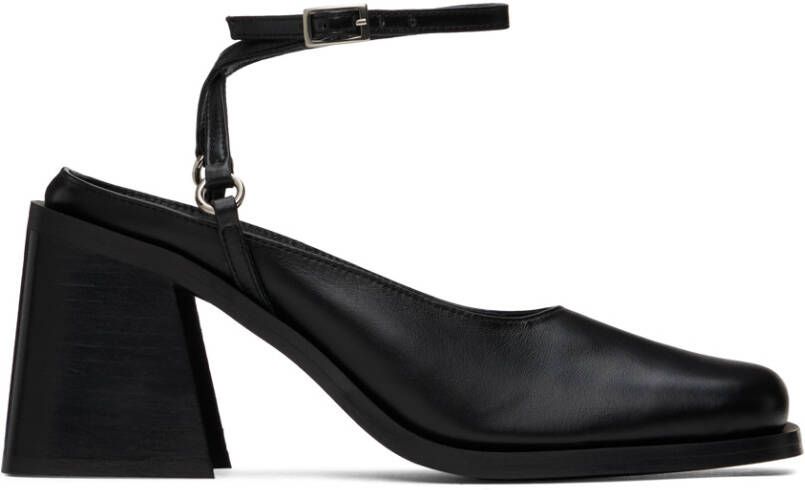 Justine Clenquet Black Courtney Heels