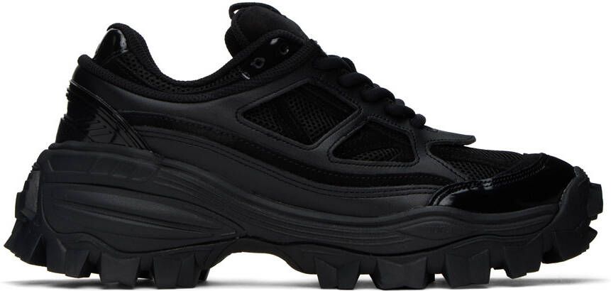 Juun.J Black Double Layered Sneakers - Picture 3