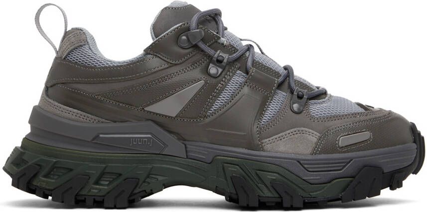 Juun.J Gray 4 Layered Sneakers - Picture 5