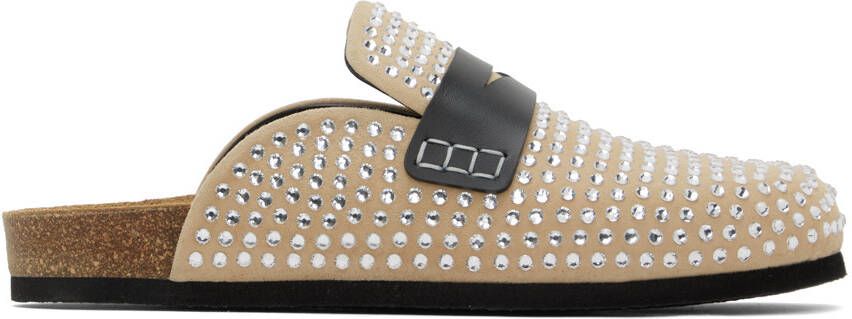 JW Anderson Beige Crystal Loafers - Picture 5