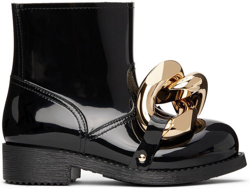 JW Anderson Black Chain Rubber Boots - Picture 5