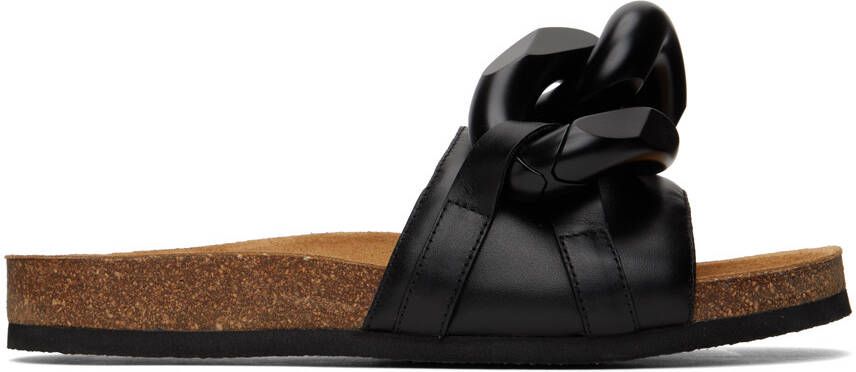 JW Anderson Black Chain Slides - Picture 5