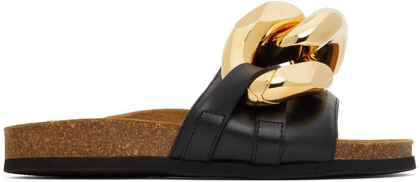 JW Anderson Black Chain Slides - Picture 5