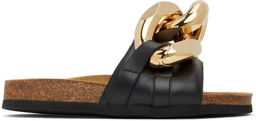 JW Anderson Black Chain Slides - Picture 5