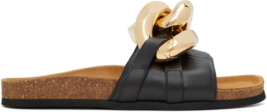 JW Anderson Black Chain Slides - Picture 5