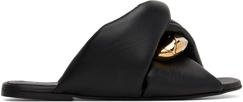 JW Anderson Black Chain Twist Sandals - Picture 5