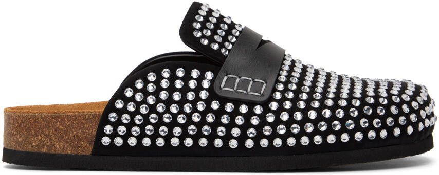 JW Anderson Black Crystal-Cut Clogs - Picture 5