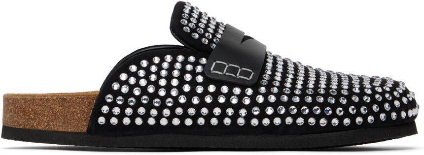 JW Anderson Black Crystal Loafers - Picture 5