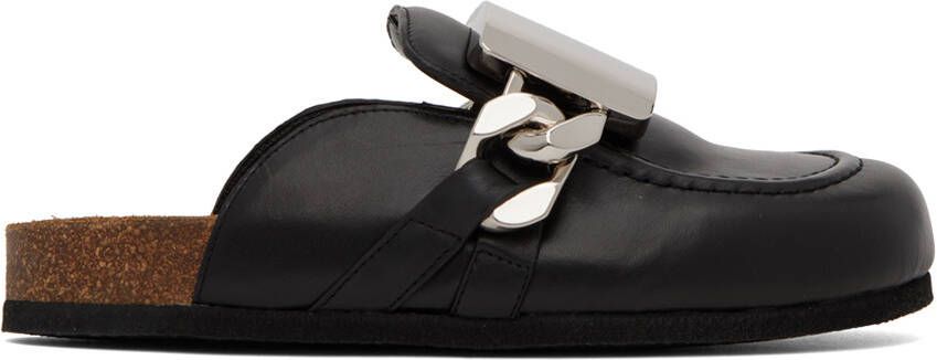 JW Anderson Black Gourmet Chain Mules - Picture 5
