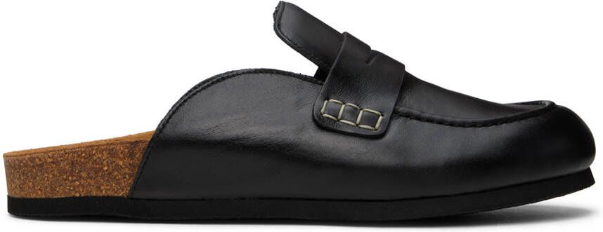 JW Anderson Black Leather Mule Loafers - Picture 5