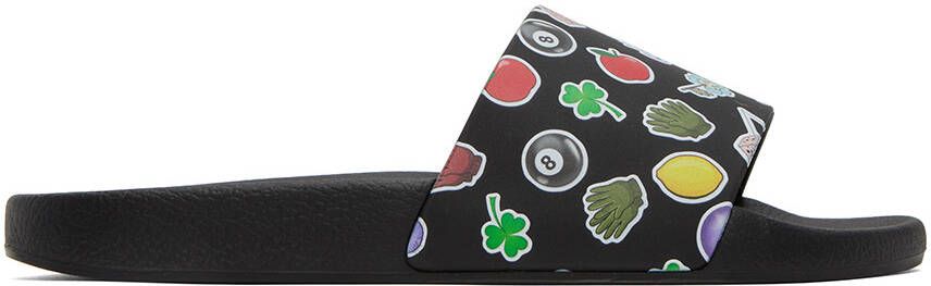 JW Anderson Black Sticker Slides - Picture 5