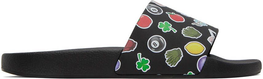 JW Anderson Black Sticker Slides - Picture 5