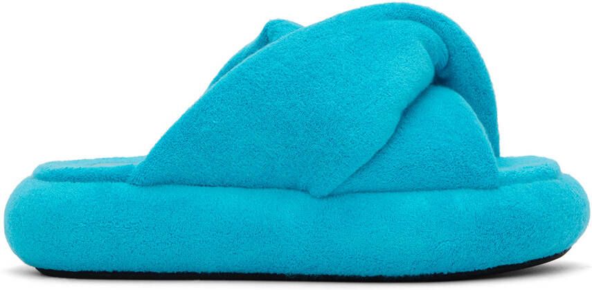 JW Anderson Blue Bumper Twist Platform Sandals - Picture 5