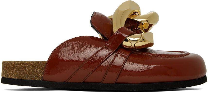 JW Anderson Brown Chain Loafers - Picture 5