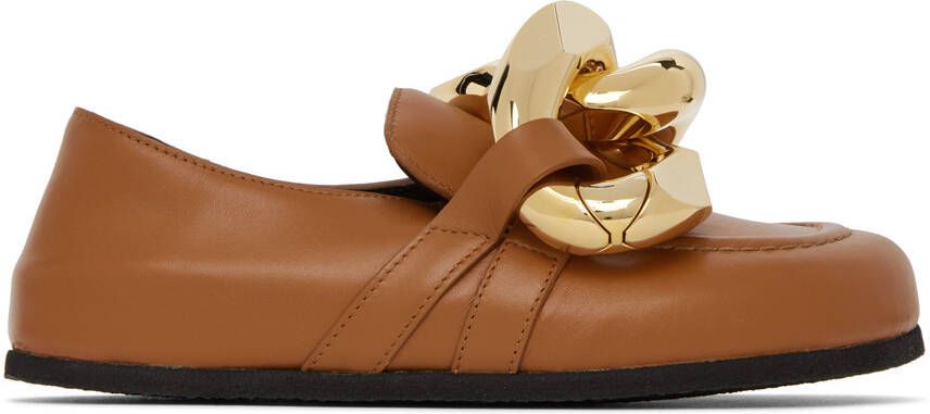 JW Anderson Brown Chain Loafers - Picture 5