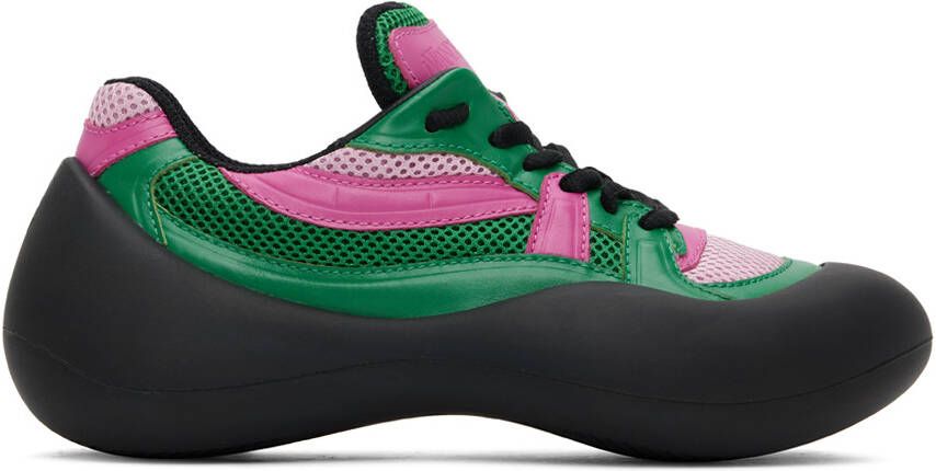 JW Anderson Green & Pink Bumper Hike Sneakers - Picture 5