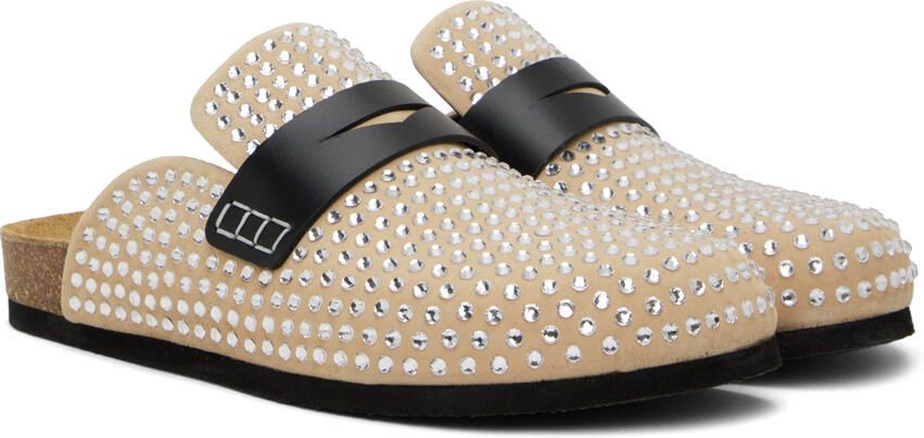 JW Anderson Beige Crystal Loafers - Picture 2