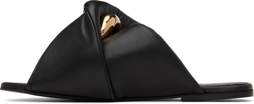 JW Anderson Black Chain Twist Sandals - Picture 3