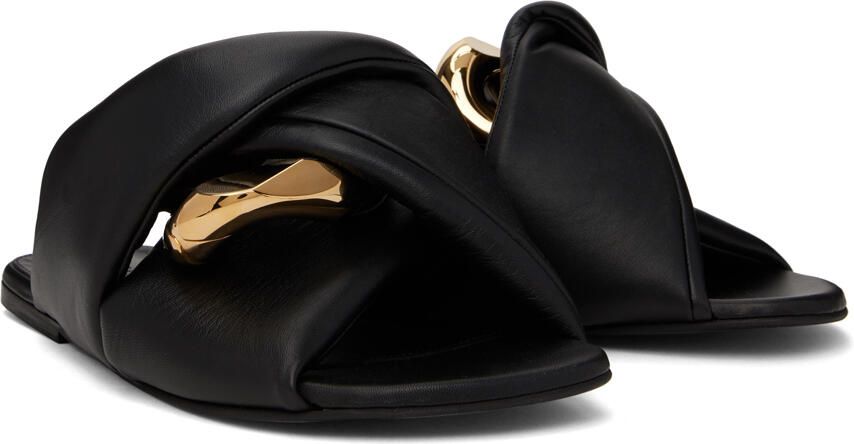 JW Anderson Black Chain Twist Sandals