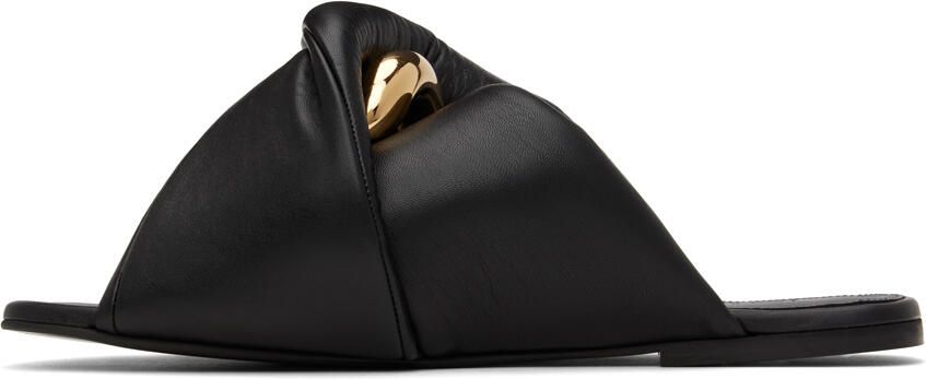 JW Anderson Black Chain Twist Sandals - Picture 3