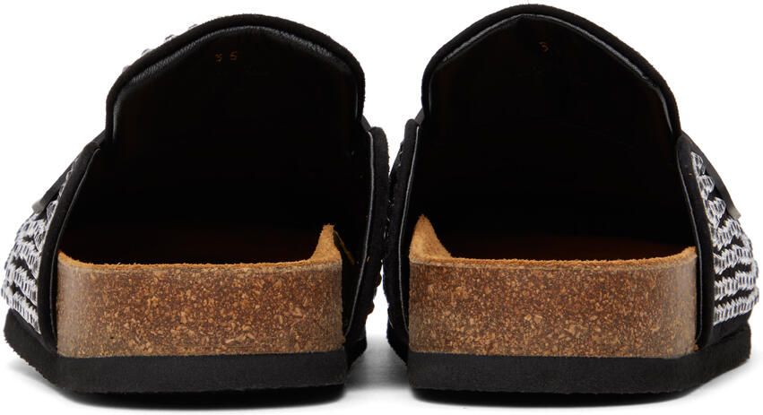 JW Anderson Black Crystal-Cut Clogs