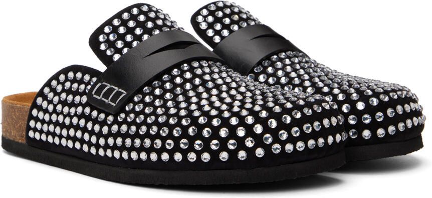 JW Anderson Black Crystal-Cut Clogs - Picture 2