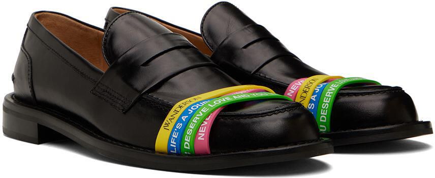 JW Anderson Black Elastic Loafers - Picture 2