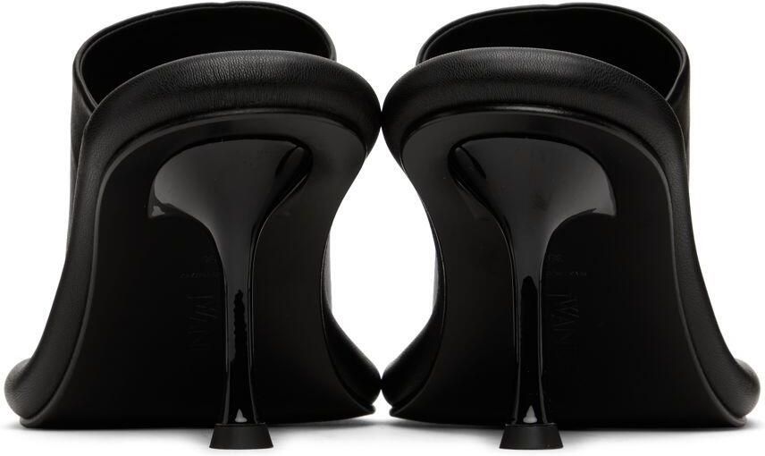 JW Anderson Black Leather Bumper Mules