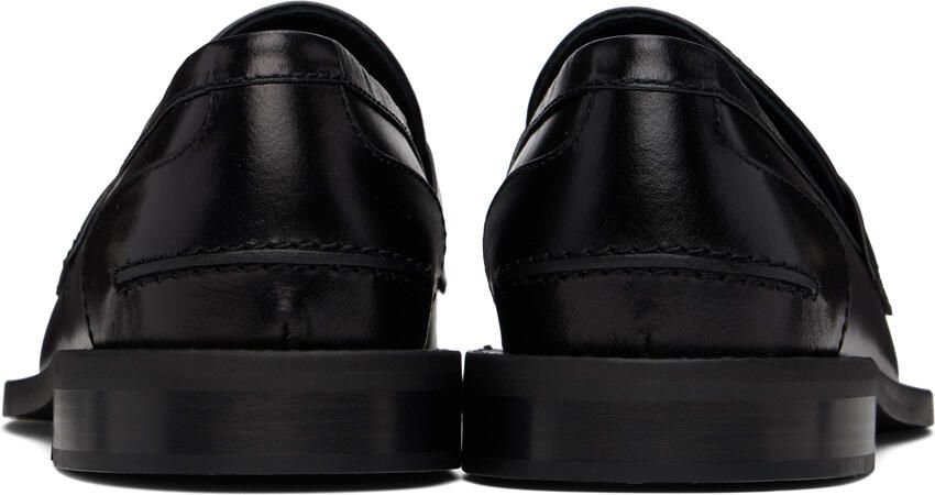 JW Anderson Black Leather Moccasin Loafers