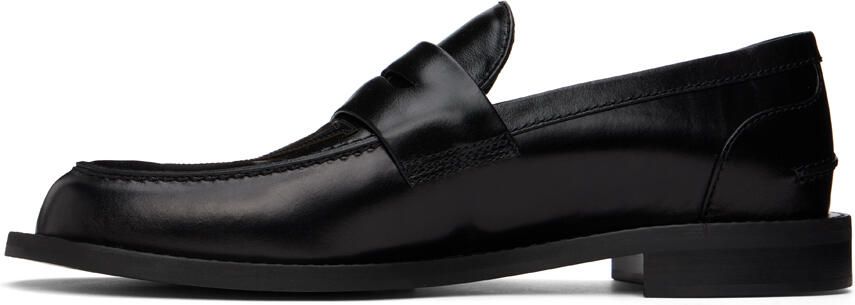 JW Anderson Black Leather Moccasin Loafers - Picture 3