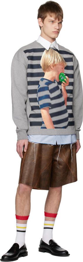 JW Anderson Black Leather Moccasin Loafers - Picture 4