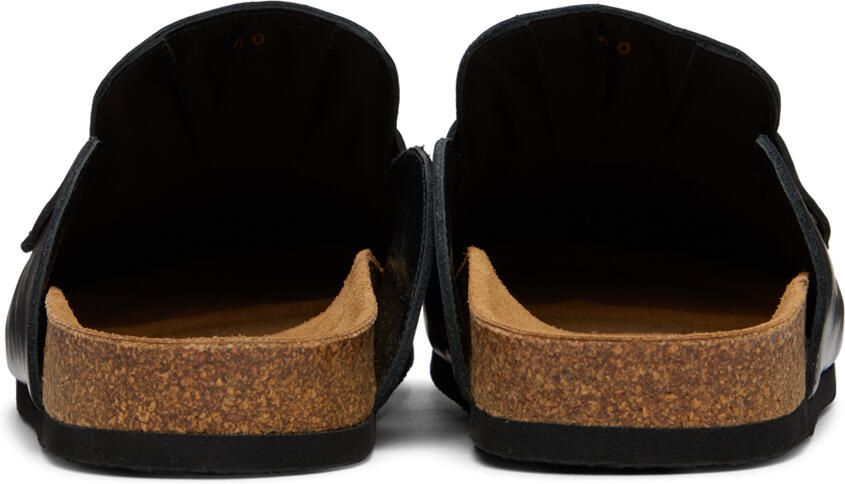 JW Anderson Black Leather Mule Loafers